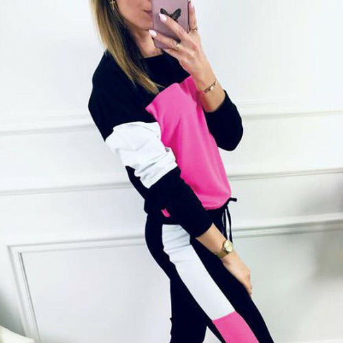 Women's Sport Hoodies Sweatshirt Tops + Long Pants