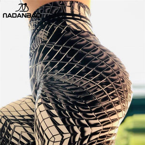 Women Leggings For Fitness Plaid 3D Printing Sportswear