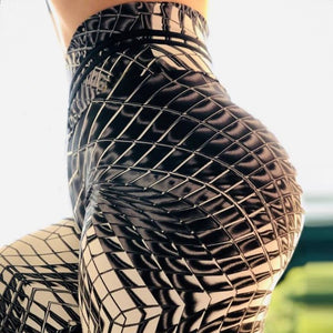 Women Leggings For Fitness Plaid 3D Printing Sportswear