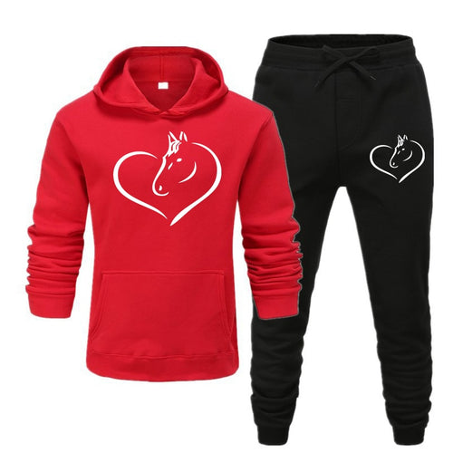 Woman Tracksuit with Hoodie Pants Sweatsuit Autumn
