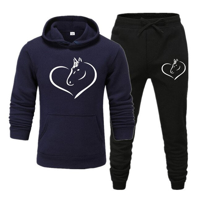 Woman Tracksuit with Hoodie Pants Sweatsuit Autumn