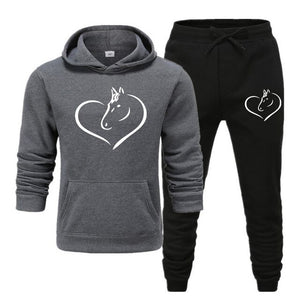 Woman Tracksuit with Hoodie Pants Sweatsuit Autumn