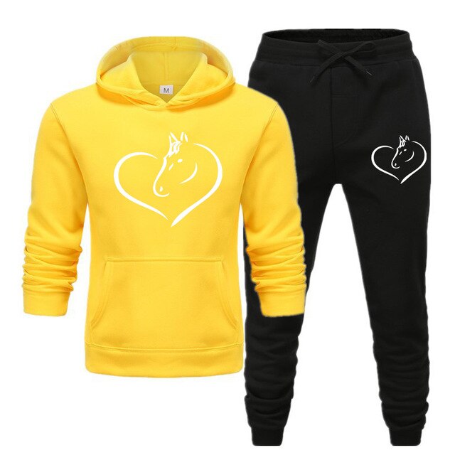 Woman Tracksuit with Hoodie Pants Sweatsuit Autumn